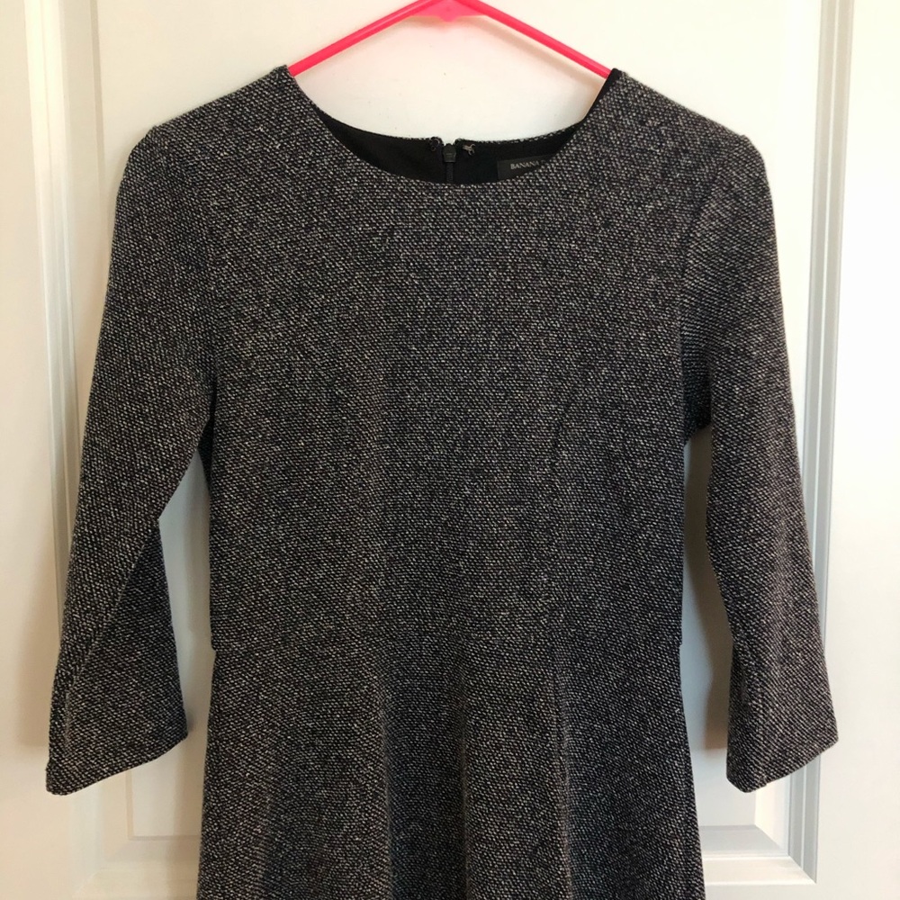TEXTURED DARK GRAY DRESS